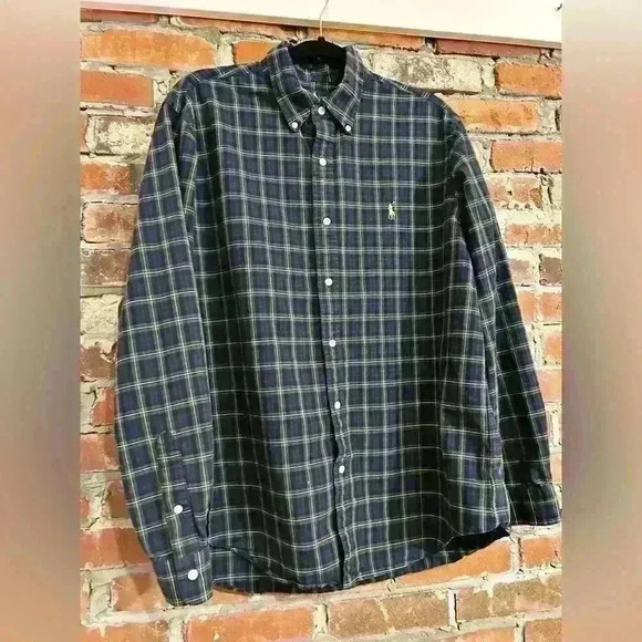 Ralph Lauren Gingham Poplin Button Down Size XL TG - Picture 7 of 9